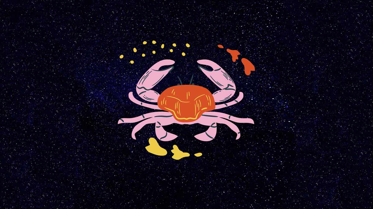 Cancer crab against the night sky - Chicago Reiki