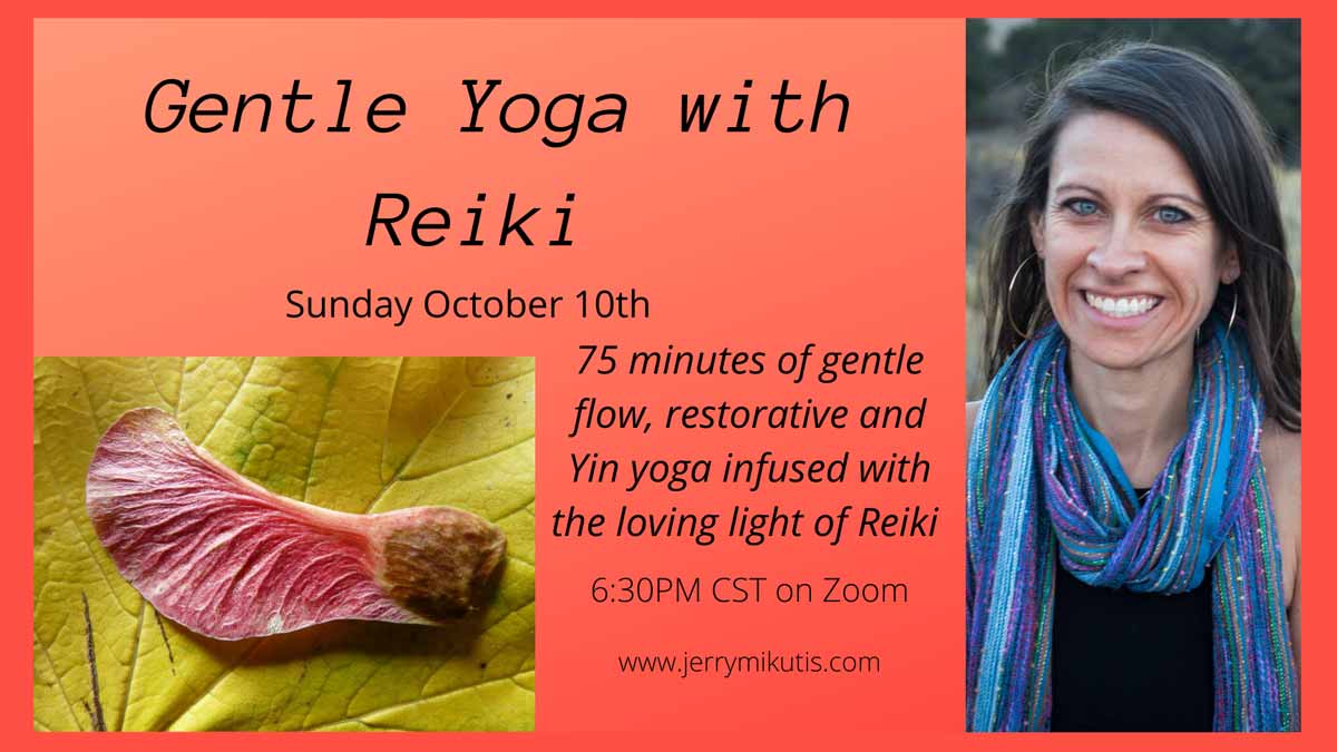 JERRY Mikutis - Gentle Yoga with Reiki -Reiki-and-Yoga-ad banner - Chicago Reiki and Yoga: October 10, 2021