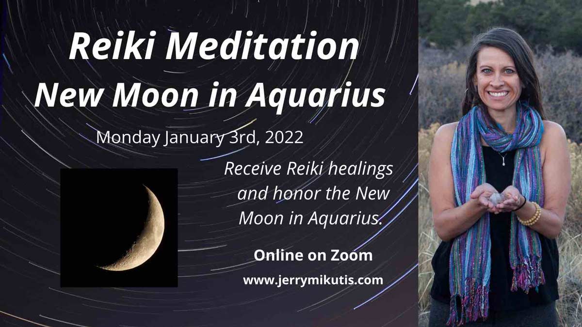 Jerry Mikutis - Chicago Reiki - Chicago Reiki and Astrology Meditation: New Moon in Aquarius ad banner