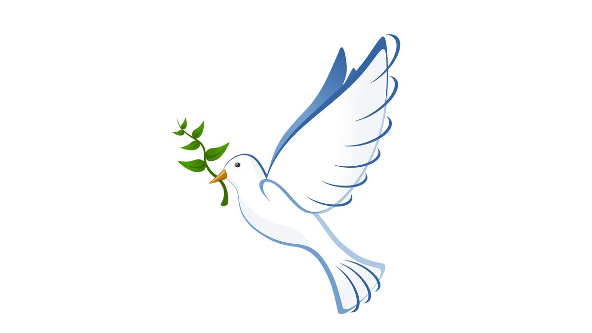 Jerry Mikutis - Chicago Reiki Meditation - Prayers of Peace for the World - illustration of a dove with an olive branch