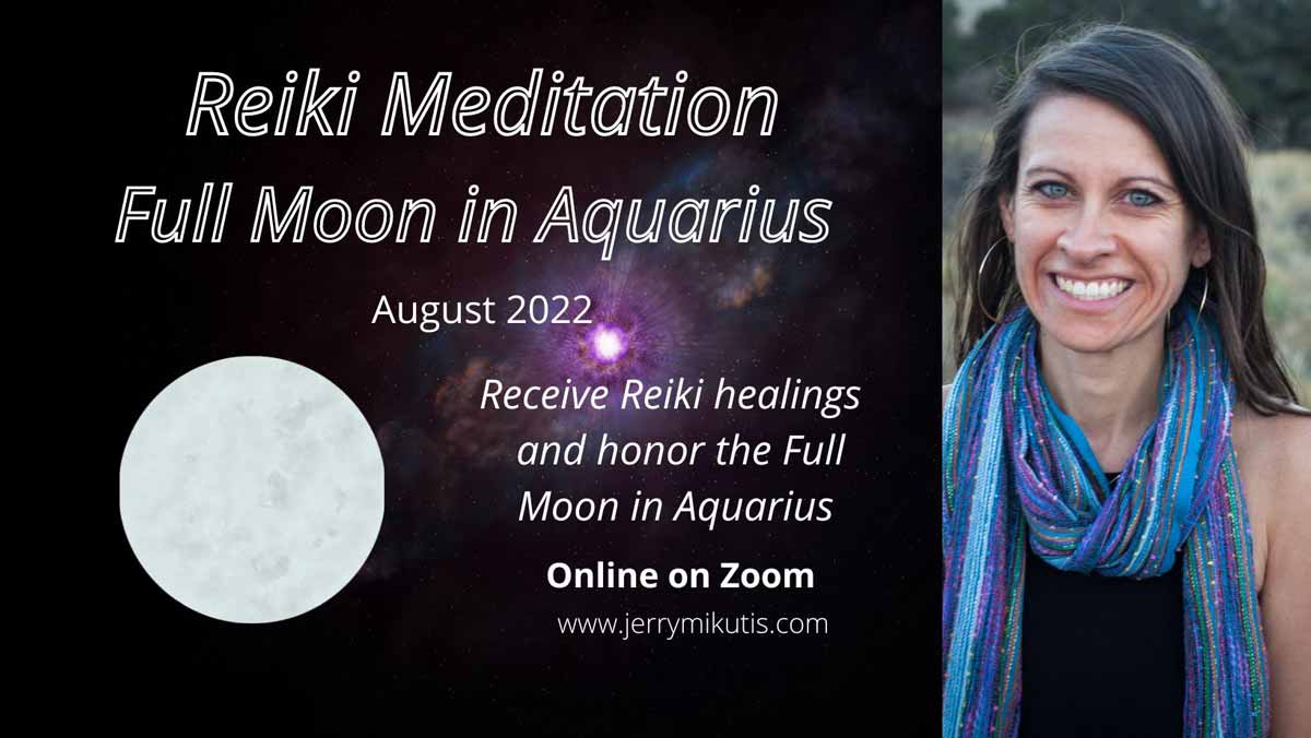 Chicago Reiki Meditation: Full Moon in Aquarius ad banner